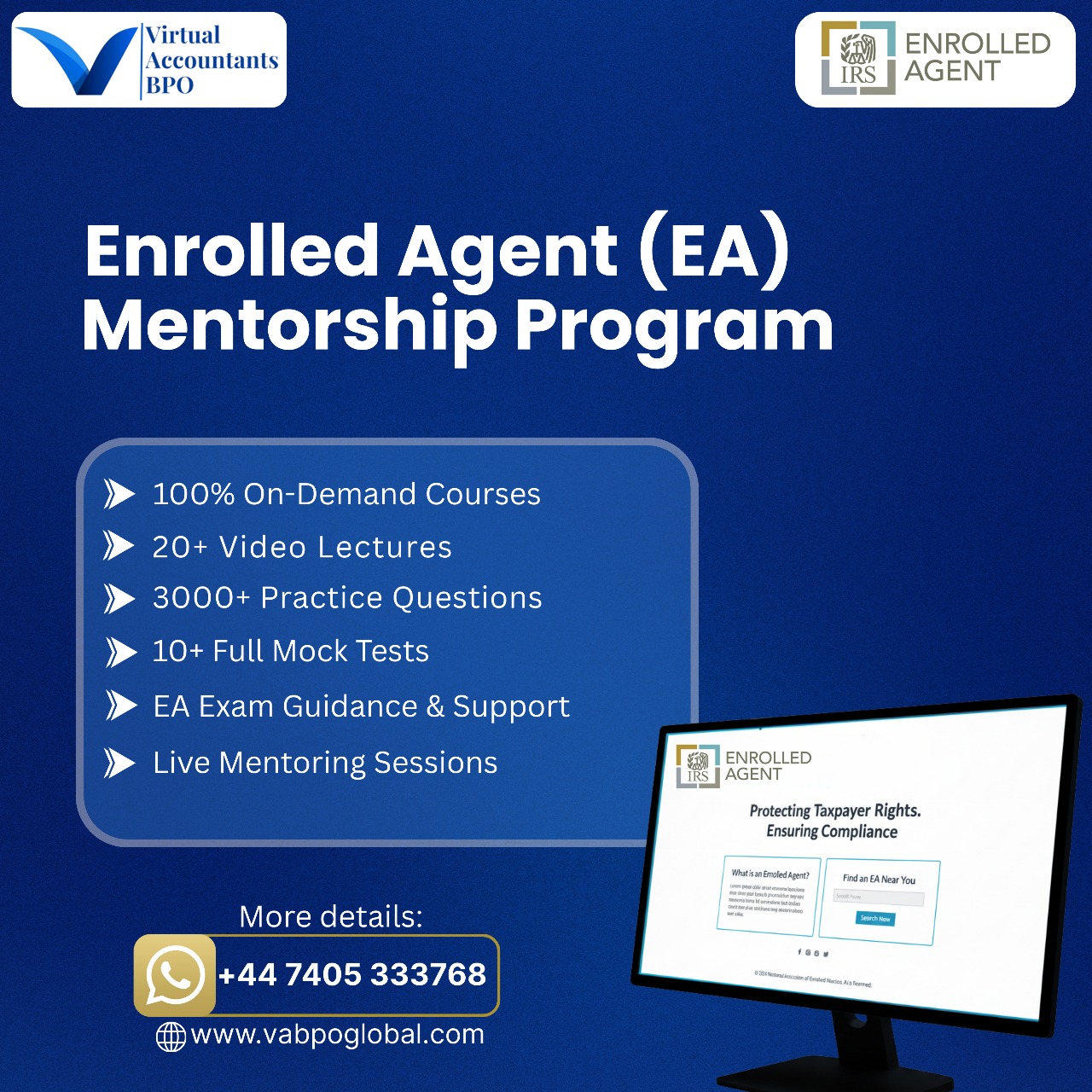 Enrolled Agent (EA) Mentorship Program Become an IRS-Certified Tax Professional with Expert Guidance